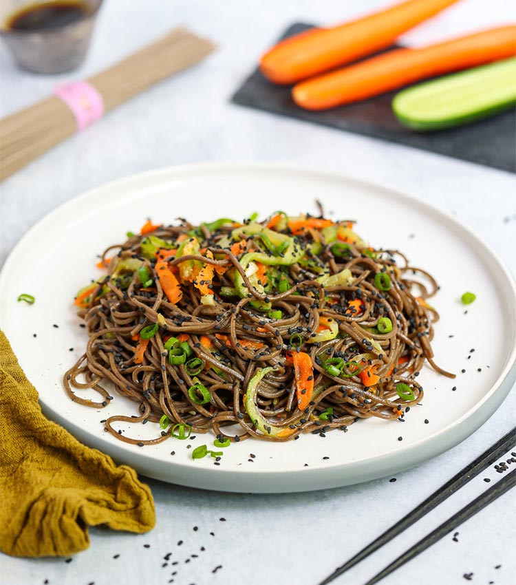 Cold Sesame-Ginger Soba Noodles