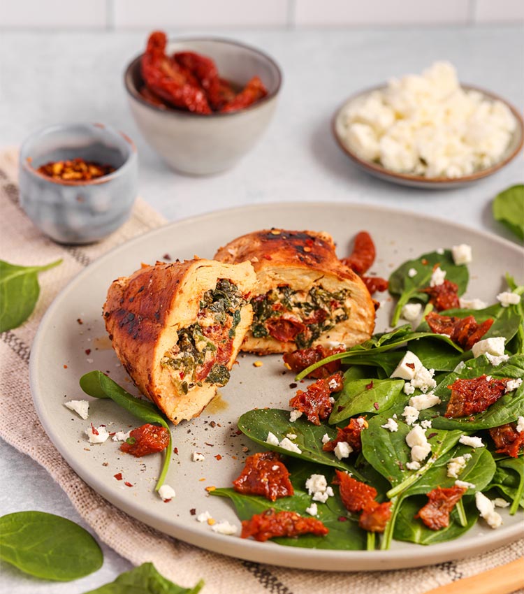 Spinach & Feta-Stuffed Chicken Breasts